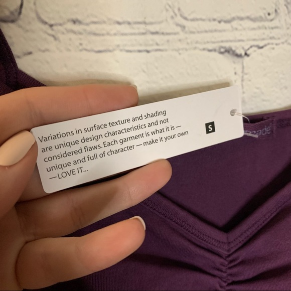 Revolve LAmade V-neck Ruched Short Slip Dress Aubergine Size Small NWT - Picture 4 of 6